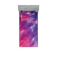 thumbnail image 1 of Ambesonne Landscape Fitted Sheet & Pillow Sham Set, Cloudy Sunset, Twinxl, Purple, 1 of 2