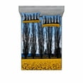 thumbnail image 1 of Ambesonne Landscape Fitted Sheet & Pillow Sham Set, Daffodil Field Farming, Full, Mustard Blue, 1 of 2