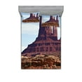 thumbnail image 1 of Ambesonne Landscape Fitted Sheet & Pillow Sham Set, Grand Canyon Cliff, Full, Brown, 1 of 2