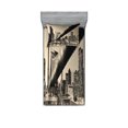 thumbnail image 1 of Ambesonne Landscape Fitted Sheet & Pillow Sham Set, NYC Night Bridge View, Twin, Grey Brown, 1 of 2