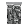 thumbnail image 1 of Ambesonne Landscape Fitted Sheet & Pillow Sham Set, New York Manhattan, Full, Grey, 1 of 3