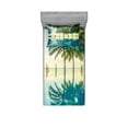 thumbnail image 1 of Ambesonne Landscape Fitted Sheet & Pillow Sham Set, Pool Nearly Beach, Twin, Green Blue, 1 of 2