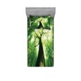 thumbnail image 1 of Ambesonne Landscape Fitted Sheet & Pillow Sham Set, Summer Rays in Wild, Twinxl, Green, 1 of 3