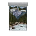 thumbnail image 1 of Ambesonne Landscape Fitted Sheet & Pillow Sham Set, Winter Day Alberta, Full, Multicolor, 1 of 2