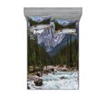 thumbnail image 1 of Ambesonne Landscape Fitted Sheet & Pillow Sham Set, Winter Day Alberta, Queen, Multicolor, 1 of 2