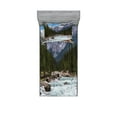 thumbnail image 1 of Ambesonne Landscape Fitted Sheet & Pillow Sham Set, Winter Day Alberta, Twinxl, Multicolor, 1 of 2