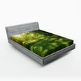thumbnail image 1 of Ambesonne Landscape Fitted Sheet, Summer Park Hamburg, Queen Size, Green, 1 of 2