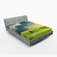 thumbnail image 1 of Ambesonne Landscape Fitted Sheet, Summer Spring Rural, Full Size, Blue Green, 1 of 2