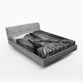 thumbnail image 1 of Ambesonne Landscape Fitted Sheet, View Peru Village, Queen Size, Black and White, 1 of 2