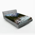 thumbnail image 1 of Ambesonne Landscape Fitted Sheet, Winter Day Alberta, Full Size, Multicolor, 1 of 2