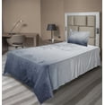 thumbnail image 1 of Ambesonne Landscape Fitted & Top Sheet Set with Sham, Idyllic Forest Rain View, Dark Slate Blue Grey, 1 of 4