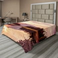 thumbnail image 1 of Ambesonne Landscape Flat Sheet, Jackson Lake in USA, California King, Peach Pale Yellow, 1 of 1