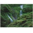 thumbnail image 1 of Ambesonne Landscape Jigsaw Puzzle Durable Cardboard, Waterfall Jungle, 1000 pcs, Green Pale Sky Blue, 1 of 1