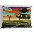 thumbnail image 1 of Ambesonne Landscape Pillow Sham, Futuristic Paint, 26" X 20", Multicolor, 1 of 2