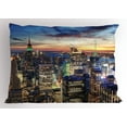 thumbnail image 1 of Ambesonne Landscape Pillow Sham, Urban Skyline of NYC, 26" X 20", Orange Blue, 1 of 2
