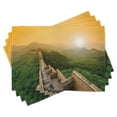 thumbnail image 1 of Ambesonne Landscape Place Mats Set of 4, Landscape, Standard Size, Green Earth Yellow, 1 of 6