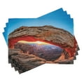 thumbnail image 1 of Ambesonne Landscape Place Mats Set of 4, Utah National Park, Standard Size, Pale Brown Sky Blue, 1 of 6