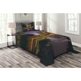 thumbnail image 1 of Ambesonne Landscape Quilted Bedspread Set 2 Pcs, Forest Night Swamp Art, Twin Size, Multicolor, 1 of 3