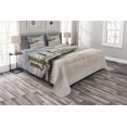 thumbnail image 1 of Ambesonne Landscape Quilted Bedspread Set 3 Pcs, Groyne Zingst Germany, Queen Size, Pale Blue White Tan, 1 of 3