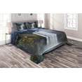 thumbnail image 1 of Ambesonne Landscape Quilted Coverlet 3 Pcs, America Cliffs Scene, King Size, Green Blue White, 1 of 2