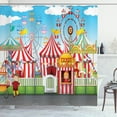 thumbnail image 1 of Ambesonne Landscape Shower Curtain, Carnival Many Rides, 69"Wx70"L, Multicolor, 1 of 4