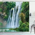 thumbnail image 1 of Ambesonne Landscape Shower Curtain, Green Botanic Nature, 69"Wx70"L, Green and White, 1 of 5