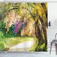 thumbnail image 1 of Ambesonne Landscape Shower Curtain, Spring Park Walkway, 69"Wx70"L, Multicolor, 1 of 5