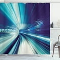 thumbnail image 1 of Ambesonne Landscape Shower Curtain, Tokyo at Night, 69"Wx84"L, Blue White and Dark Blue, 1 of 5