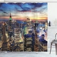 thumbnail image 1 of Ambesonne Landscape Shower Curtain, Urban Skyline of NYC, 69"Wx84"L, Orange Blue, 1 of 3
