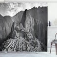 thumbnail image 1 of Ambesonne Landscape Shower Curtain, View Peru Village, 69"Wx70"L, Black and White, 1 of 5