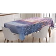 thumbnail image 1 of Ambesonne Landscape Tablecloth Rectangular Table Cover, Braches Snowy Sunset, 60"x84", Lavender Lilac White, 1 of 4
