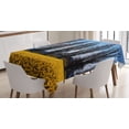thumbnail image 1 of Ambesonne Landscape Tablecloth Rectangular Table Cover, Daffodil Field Farming, 60"x84", Mustard Blue, 1 of 4
