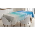 thumbnail image 1 of Ambesonne Landscape Tablecloth Rectangular Table Cover, Sky and Tropical Sea, 52"x70", Cream Turquoise White, 1 of 4
