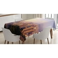 thumbnail image 1 of Ambesonne Landscape Tablecloth Rectangular Table Cover, Skyline Taipei Taiwan, 52"x70", Multicolor, 1 of 4