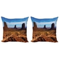 thumbnail image 1 of Ambesonne Landscape Throw Pillow Cover 2 Pack, Monument 3 Buttes, 20", Multicolor, 1 of 2