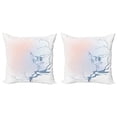 thumbnail image 1 of Ambesonne Landscape Throw Pillow Cover 2 Pack, Winter Tree Branches, 20", Blue Pink, 1 of 5