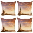 thumbnail image 1 of Ambesonne Landscape Throw Pillow Cover 4 Pack, USA New York Scenery, 20", Multicolor, 1 of 7