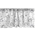 thumbnail image 1 of Ambesonne Landscape Valance Pack of 2, Foggy Mountain Peaks Art, 42"X12", White and Charcoal Grey, 1 of 3