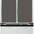 thumbnail image 1 of Ambesonne Lattice Kitchen Curtains, Short Lines Triangle Arrows, 55"x45", Charcoal Grey Eggshell, 1 of 1