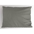 thumbnail image 1 of Ambesonne Lattice Pillow Sham, Geometric Grid Mesh Tiles, 26" X 20", Black and Ivory, 1 of 2
