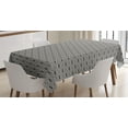 thumbnail image 1 of Ambesonne Lattice Tablecloth Rectangular Table Cover, Twisted Lines in Hexagons, 60"x84", Charcoal Grey and Ivory, 1 of 3