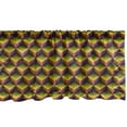 thumbnail image 1 of Ambesonne Lattice Window Valance, 3D Cubes Vibrant Colors, 54" X 18", Hot Pink Yellow, 1 of 3