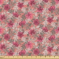 thumbnail image 1 of Ambesonne Lavender Color Fabric by the Yard Upholstery, Blooms Spring Season, 10 Yards, Coral Pink Pale Tan, 1 of 1
