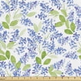thumbnail image 1 of Ambesonne Lavender Fabric by the Yard Upholstery, Pastel Watercolor Flower, 3 Yards, Lime Green Violet Blue, 1 of 5