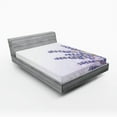 thumbnail image 1 of Ambesonne Lavender Fitted Sheet 2 Pcs Set, Fresh Herb Plant Posy, King, Lavender, 1 of 1
