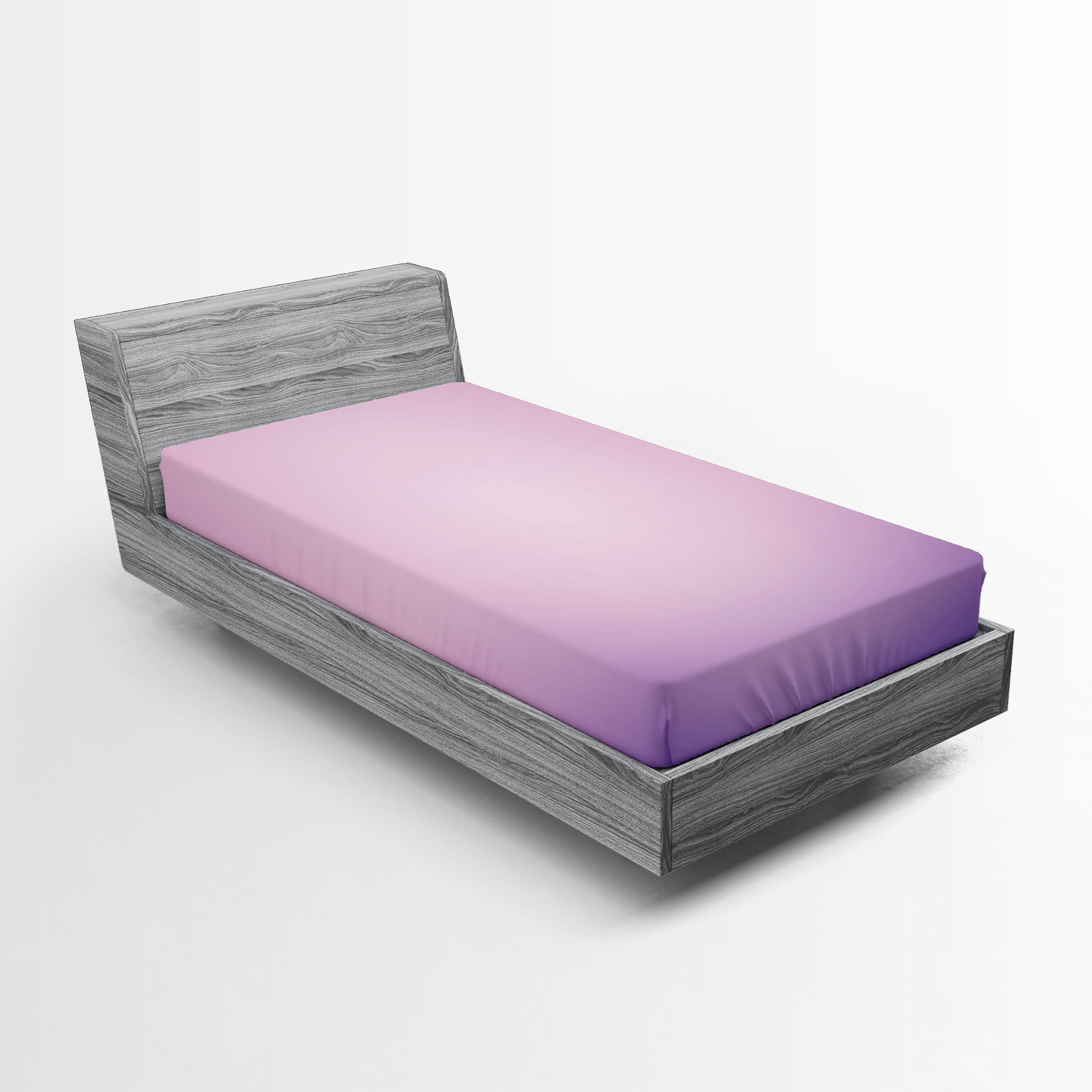 Pink and Purple Ombre Twin Microfiber Fitted Sheet Set