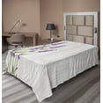 thumbnail image 1 of Ambesonne Lavender Flat Sheet, Herbal Bouquet on Wood, TwinXL Size, Olive Green Pale Grey, 1 of 1