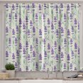 thumbnail image 1 of Ambesonne Lavender Kitchen Curtains, Fresh Herbs Botanical, 55"x39", Pale Sage Green Violet, 1 of 3