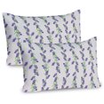 thumbnail image 1 of Ambesonne Lavender Pillow Sham 2 Pack, Garden Fragrance Blooms, 30"x20", Blue Violet Fern Green, 1 of 3