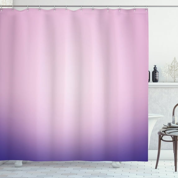 Ambesonne Lavender Shower Curtain, Pink and Purple Ombre, 69"Wx70"L, Pale Pink Lilac